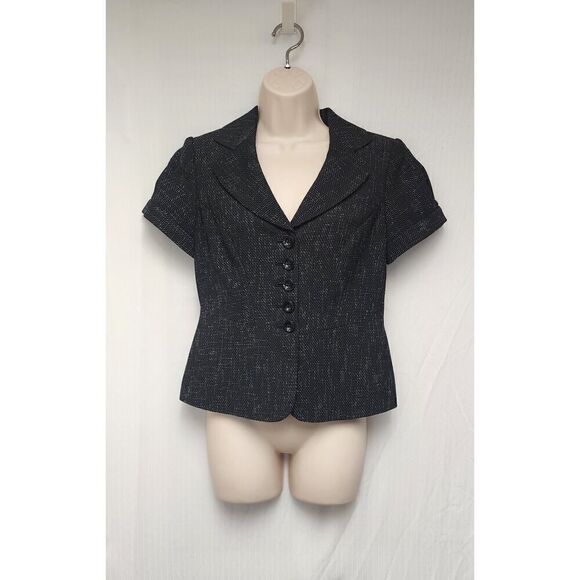 The Limited Collection Single Breasted Short Sleeve Blazer Small Color Black - Picture 2 of 8